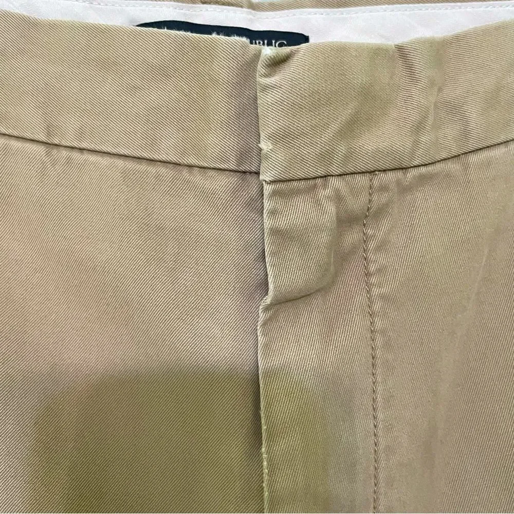Banana Republic Gavin Cotton Chino Pants 35 x 32 Straight Leg Relaxed Fit Acorn